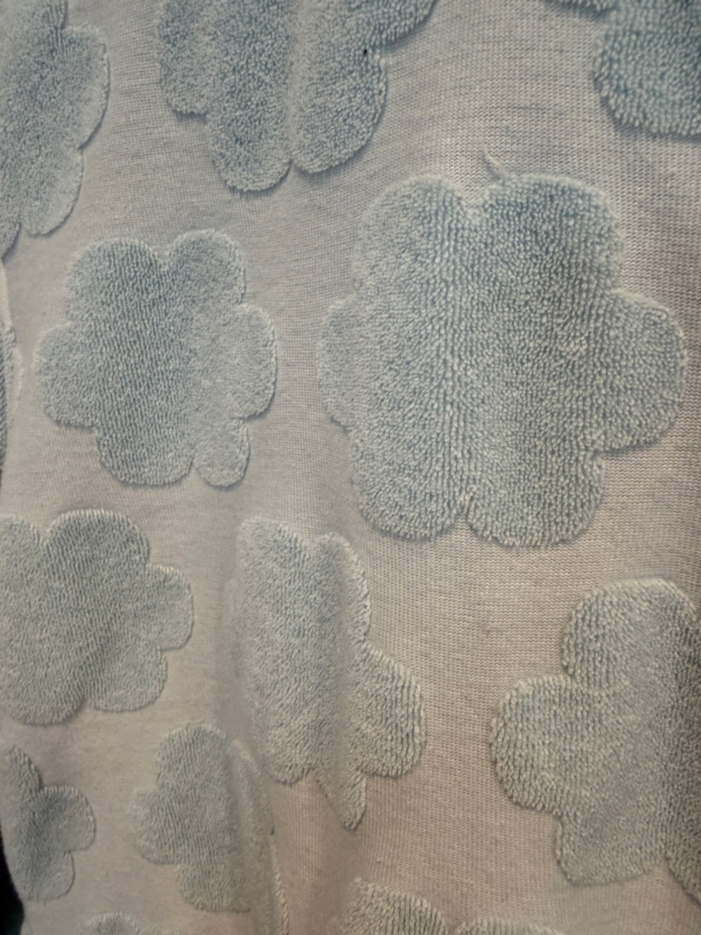 Altar'd State Light Blue Floral Appliqué Crop Sweatshirt - Picture 2 of 4